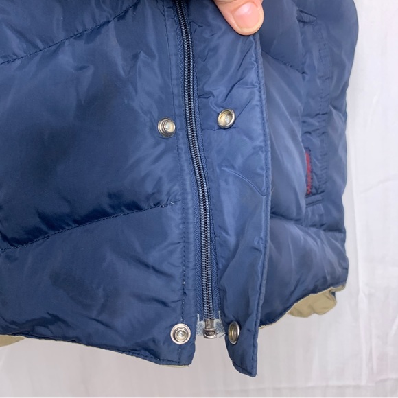 Vintage Down Fall Winter Puffer Vest 80s Chevron Windbreaker Retro Size Small - Picture 5 of 12